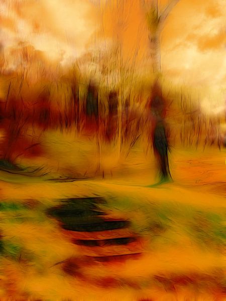 Steps in the forest 111 by Claudia Gründler