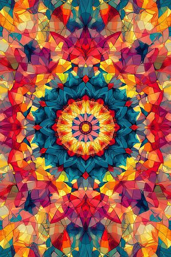 caleidoscoop print symmetrische compositie