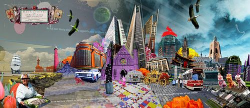 Collage Skyline Scheveningen bis Den Haag 