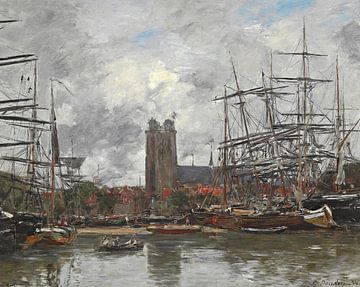 Dordrecht - Blick auf den Hafen, Eugène Louis Boudin