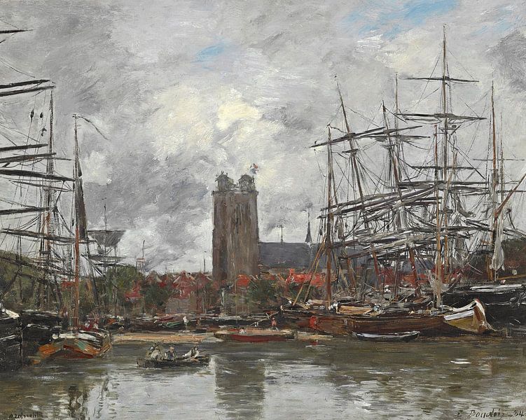 Dordrecht - Gezicht op de haven, Eugène Louis Boudin van Meesterlijcke Meesters