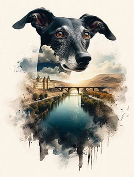 The Galgo's silent journey by Betty Maria Digital Art