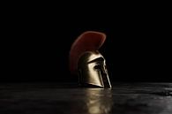 Sparta Helm auf Grunge Boden von Besa Art Miniaturansicht