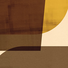 Art abstrait géométrique aux couleurs rétro. Lot de 3. N° 1 sur Dina Dankers