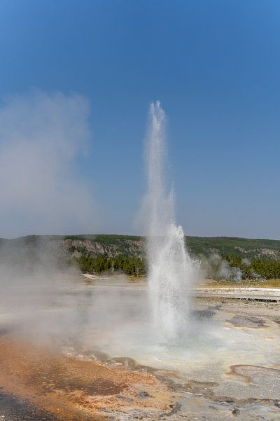 Geysir im Yellowstone-Nationalpark, USA von Jeroen van Deel