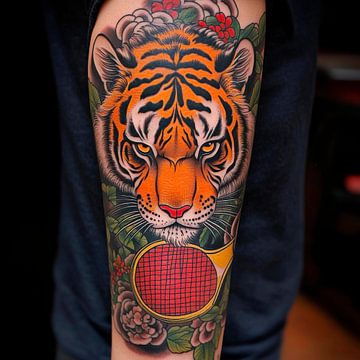 Tiger tattoo by Poster Art Shop
