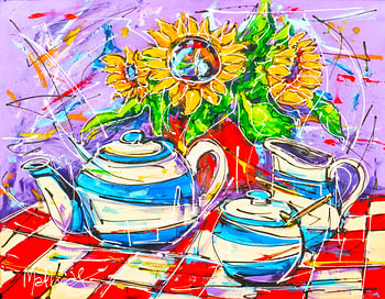Still Life, Sunflower and Coffee