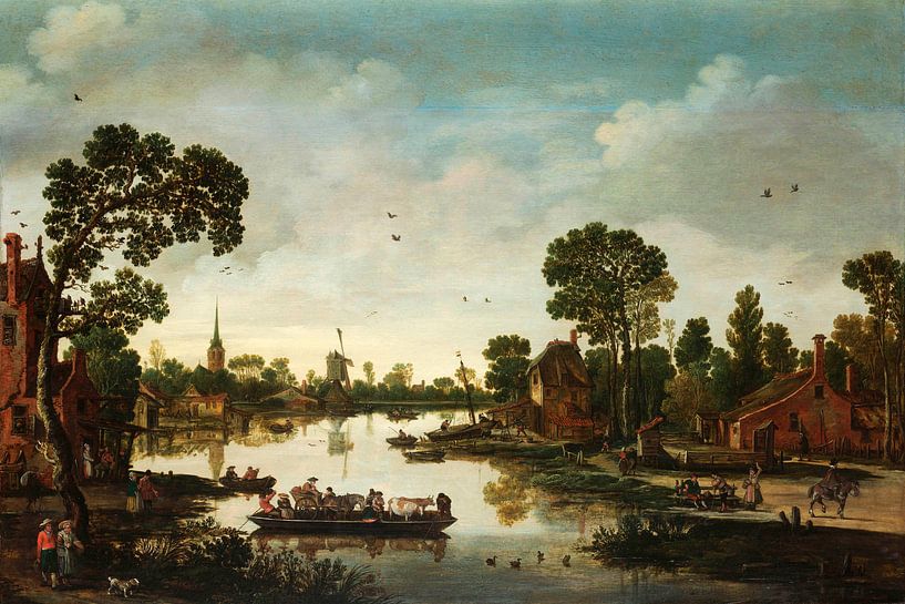 The Cattle Ferry, Esaias van de Velde by Masterful Masters