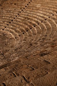 Kourion amphitheatre in Cyprus in warm evening light
