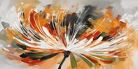 Peinture d'une grande fleur abstraite sur WeLoveArt