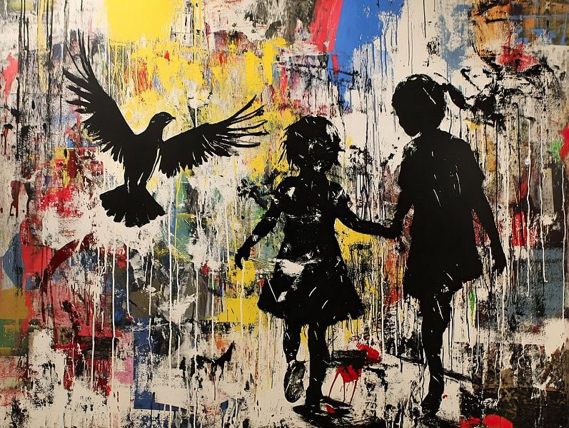 Friendship Silhouettes by Eye catching paintings