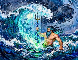 Poseidon God of the Sea by ArtMomente