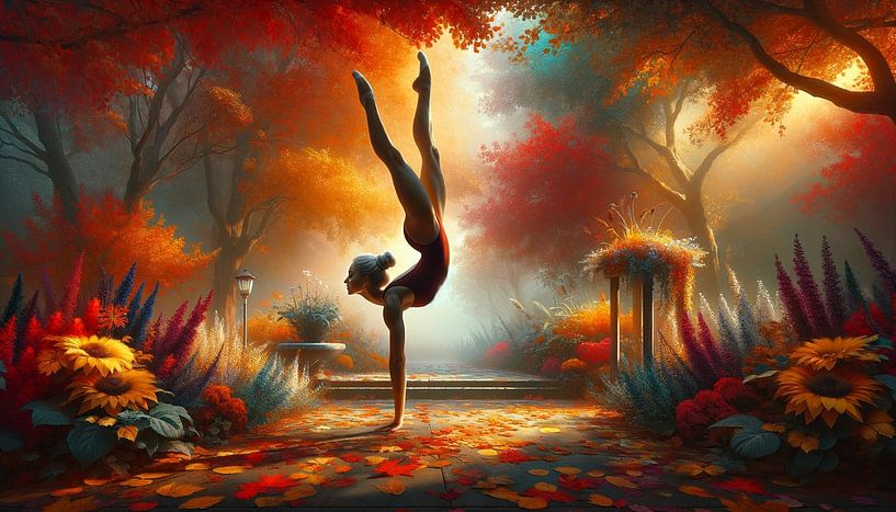 Elegance and autumn symphony in the park by artefacti