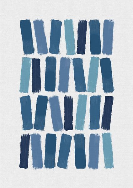 Blaue Pinselstriche von Orara Studio