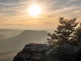 Lilienstein, Saksisch Zwitserland - Vesting Königstein van Pixelwerk
