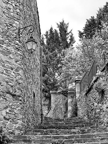 Detail van een een romantisch historisch stadje