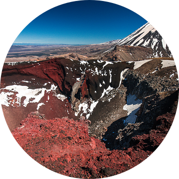 Red Crater, Tongariro, Nieuw-Zeeland van Martijn Smeets