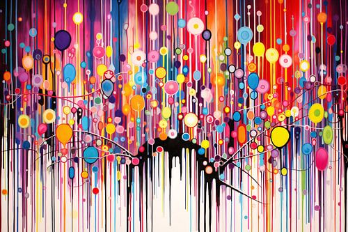 Kleurrijke cirkelcompositie