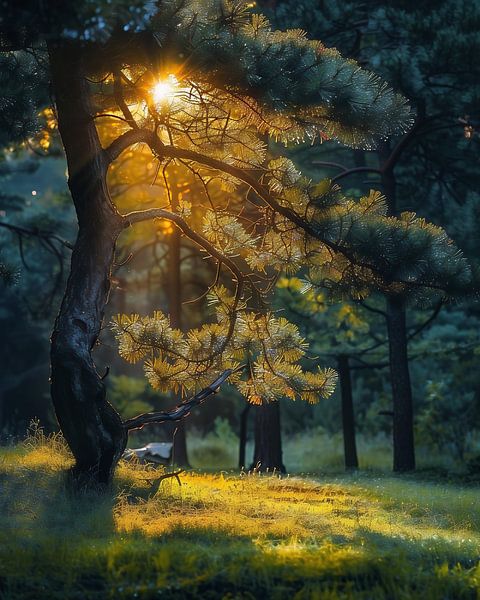 Deutscher Wald in voller Blüte von fernlichtsicht
