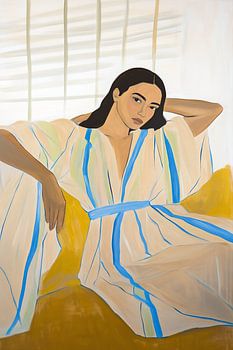 Chill Vibes in Blue Lines