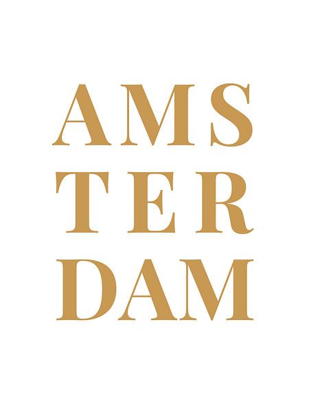 AMSTERDAM (in weiß/gold) von MarcoZoutmanDesign
