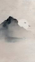 ZEN ART Triptychon (Teil 1): Neblige japanische Landschaft