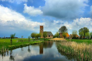 Kerkje in Westhim (Westhem)  Friesland