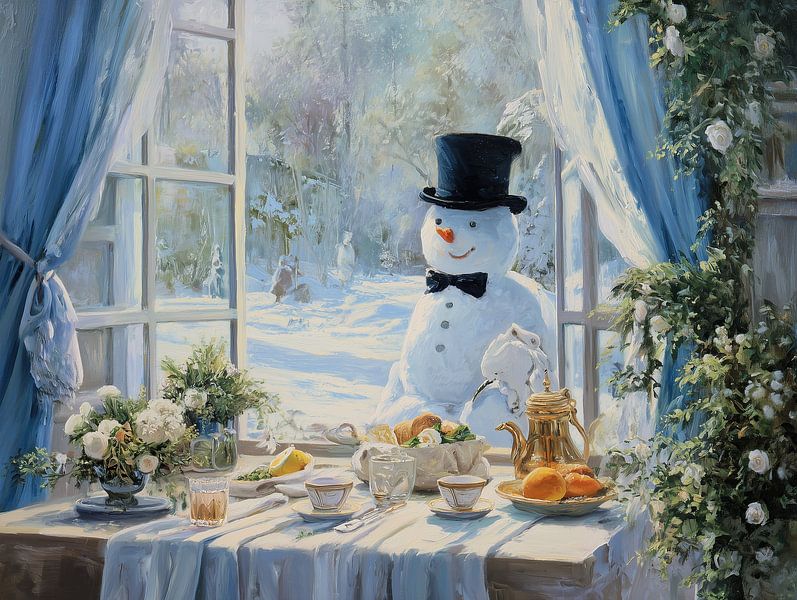 Snowman | Citrus Winter Tea by ARTEO Paintings