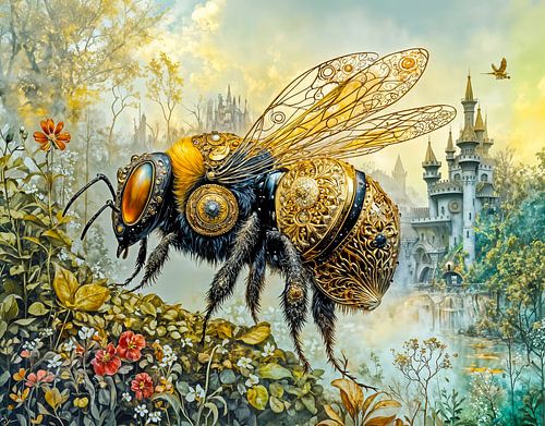 Steampunk blossom bee