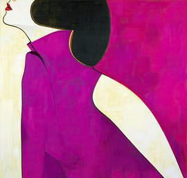 Roze Kunst | Vrouw Roze van De Mooiste Kunst