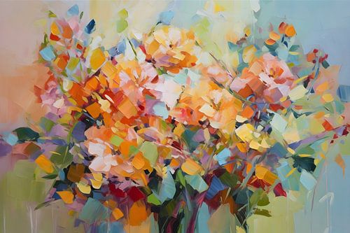 Abstracte vrolijke bloemen