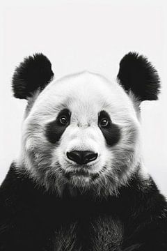 Panda in zwart-wit van Poster Art Shop