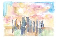 Mythischer Callanish Steinkreis Isle of Lewis Äußere Hebriden Schottland