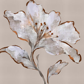 Wabi-Sabi Blossom – Atmospheric floral art in beige and terracotta