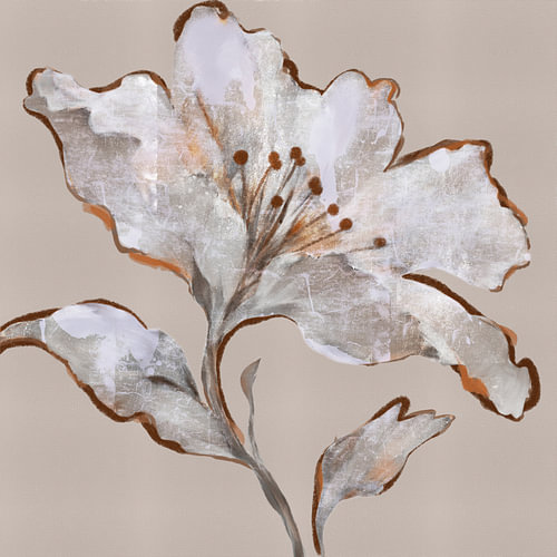 Wabi-Sabi Blossom – Atmospheric floral art in beige and terracotta