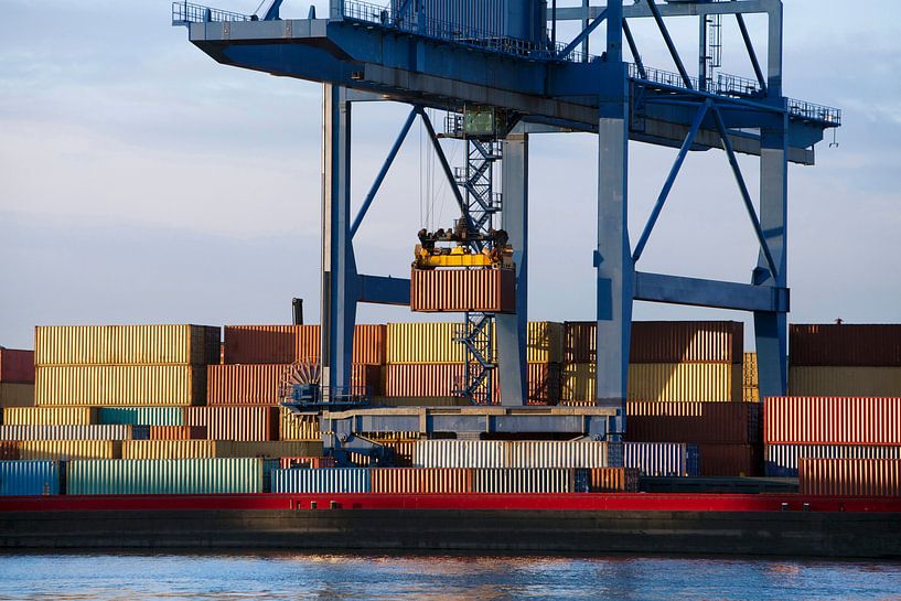 Containerterminal in de Rotterdamse haven van Peter de Kievith Fotografie
