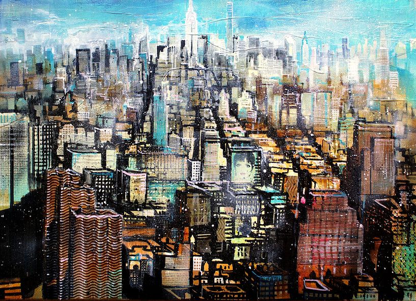 New York,  Midtown, Blick von Greenwich Village „Liza“ von Johann Pickl