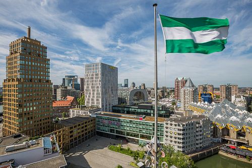 Het stadsgezicht van Rotterdam