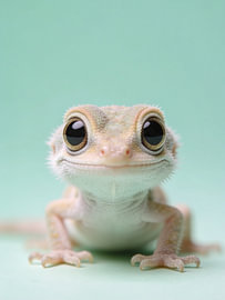 A funny baby chameleon portrait – animal poster