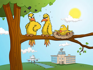Cartoon; die Folgen von Betrug