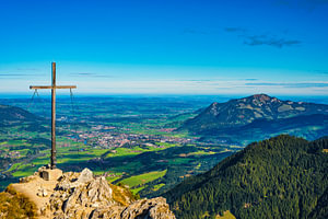 Blick vom Rubihorn ins Illertal, Allgäu