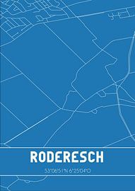 Plan d'ensemble | Carte | Roderesch (Drenthe) sur Affiches de lieux