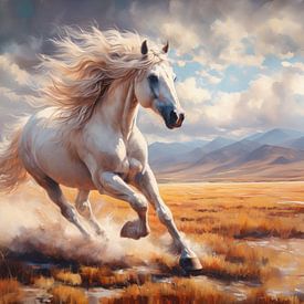 White horse by Silvio Schoisswohl
