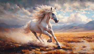 Wit paard van Silvio Schoisswohl