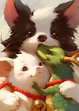 Honden en kleine draak van MIROKKU