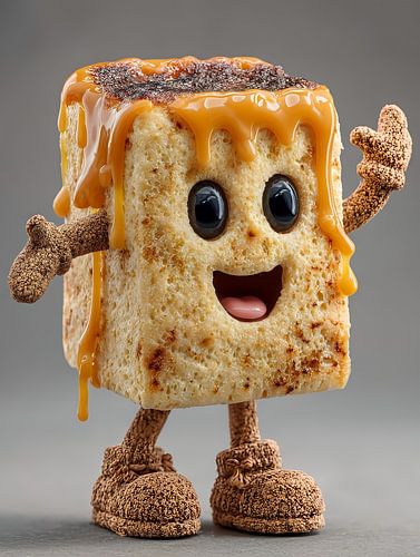 De vrolijke karameltoast