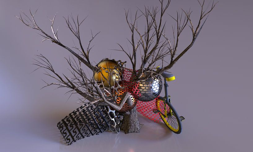 Vermüllter Baum von Norbert Barthelmess
