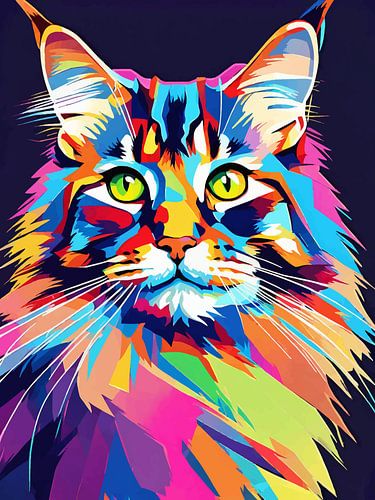 Maine Coon Pop Art 2