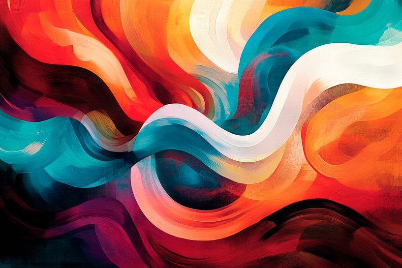 Vagues colorées de créativité par Poster Art Shop