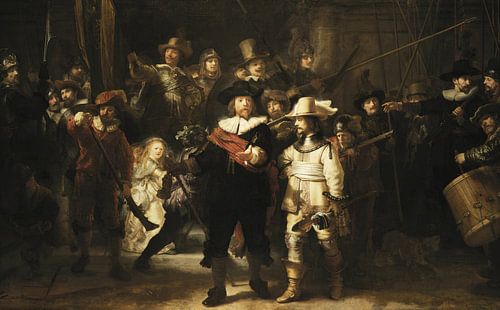 Uitsnede De Nachtwacht,Rembrandt van Rijn
